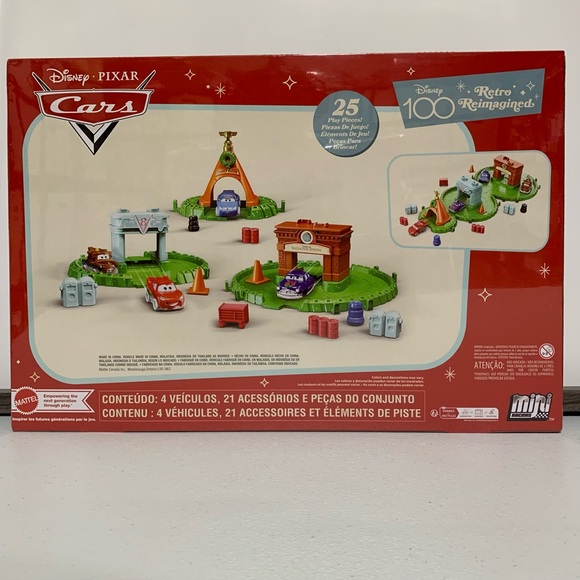 Disney 100 Retro Reimagined Pixar Cars Mini Racers Advent Calendar-New - Picture 2 of 8